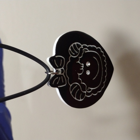 The Ram (Aries) March 21– April 19 Black Zodiac Pendant Rubber Cord Necklace - Picture 4 of 5